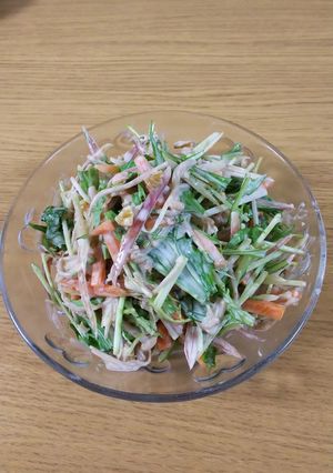 水菜のマヨポンサラダ-レシピのメイン写真