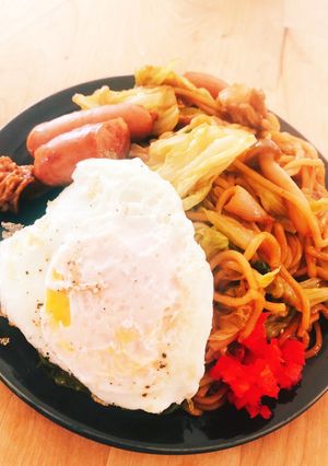 簡単★野菜たっぷりエビホタテ焼きそば-レシピのメイン写真