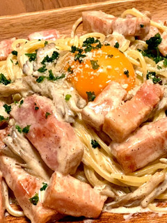 舞茸でポルチーニ茸風☆クリームパスタ-レシピのメイン写真