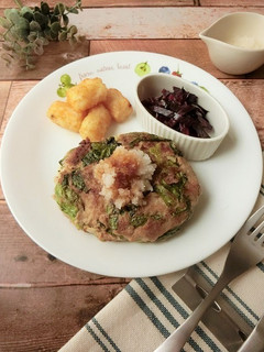 たっぷりレタスのハンバーグ-レシピのメイン写真