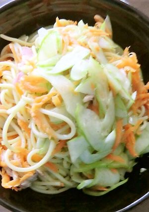 火を使わず！瓜と人参のスパゲッティサラダ-レシピのメイン写真