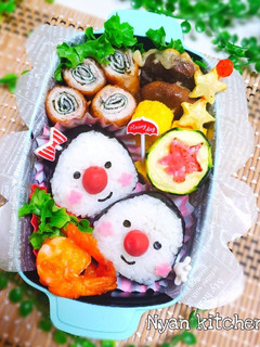 簡単♪『小梅でおにぎりちゃん』弁当♡-レシピのメイン写真