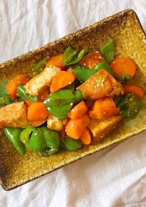 めんつゆで簡単！ごま油香る厚揚げ炒め-レシピのメイン写真