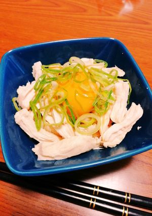 ★筋肉飯★鶏胸肉のユッケ風★-レシピのメイン写真