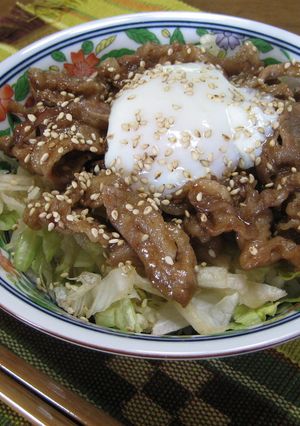 ガッツリ!牛玉丼-レシピのメイン写真