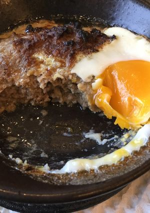 スコップハンバーグ☆目玉焼き乗せ♪-レシピのメイン写真