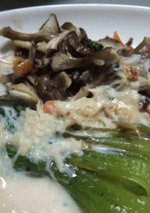 青梗菜のミルクソースがけ-レシピのメイン写真