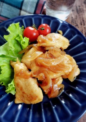 しっとり柔らか♡鶏むね肉の梅ポン照り焼き-レシピのメイン写真