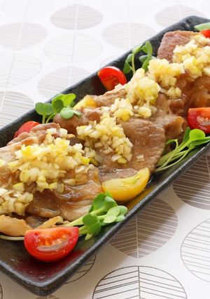 父の日×おつまみ！豚肉のネギ塩レモンだれ-レシピのメイン写真