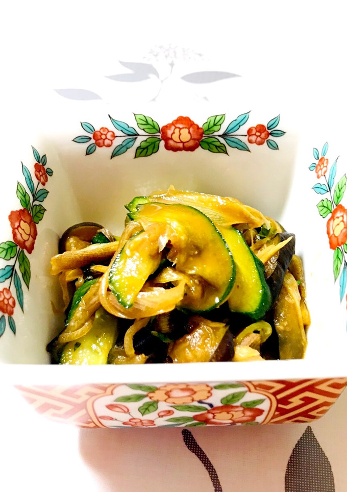 夏野菜とミョウガの味噌和え-レシピのメイン写真