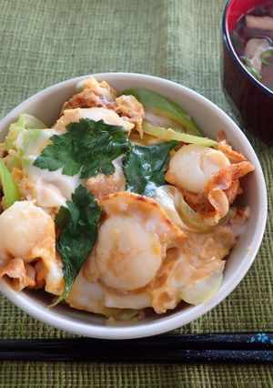 ホタテの卵丼-レシピのメイン写真