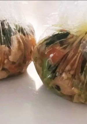 ★自家製おにぎり丸★肉野菜炒めの残りで-レシピのメイン写真