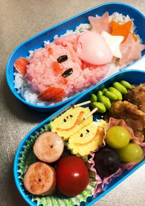 息子弁当♡遠足予備日!星のカービィ✩-レシピのメイン写真