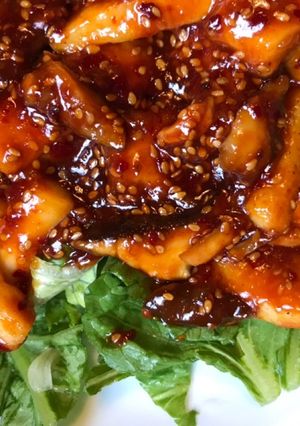 賄い～イカとエリンギのヤンニョムチキン～-レシピのメイン写真