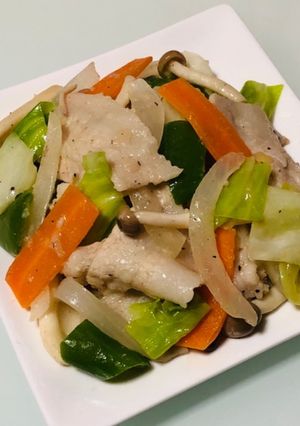 きざみねぎ塩＆にんにくの豚バラ肉野菜炒め-レシピのメイン写真