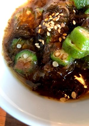 まかない～オクラもずく酢～-レシピのメイン写真