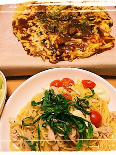 献立《メイン》蒸し鶏の和風ペペロンチーノ-レシピのメイン写真