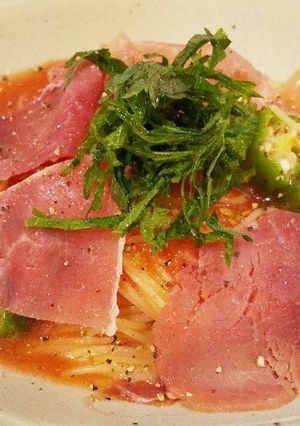 お手軽☆すりおろしトマトで冷製パスタ-レシピのメイン写真