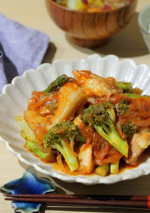 重ねて待つだけ!鶏の味噌ケチャ蒸し-レシピのメイン写真