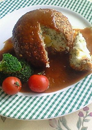 ♪とろけるチーズのライスボールカレー♪-レシピのメイン写真
