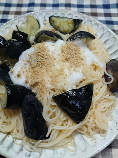 素麺にナスと長芋とろろのっけ(^-^)-レシピのメイン写真