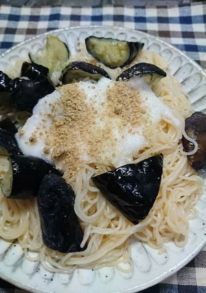 素麺にナスと長芋とろろのっけ(^-^)-レシピのメイン写真