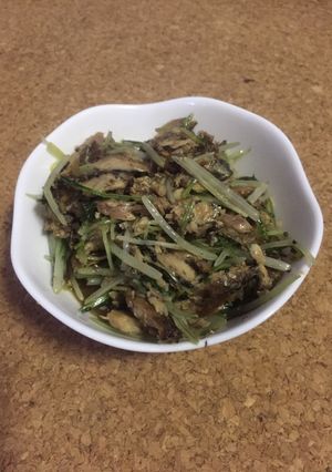 水菜とイワシの炒め煮-レシピのメイン写真