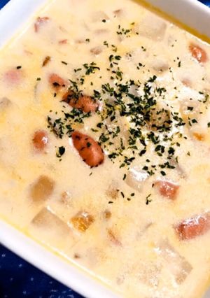 ゴロゴロ野菜のソイミルクスープ-レシピのメイン写真