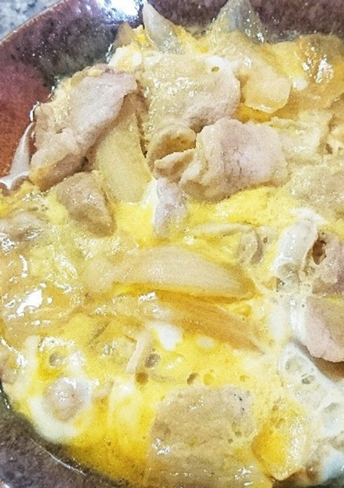 ふんわりとろり豚肉の卵とじ-レシピのメイン写真