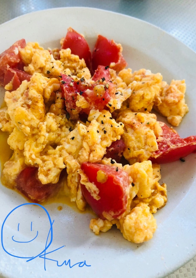 ★簡単！卵とチーズとトマト炒め★-レシピのメイン写真