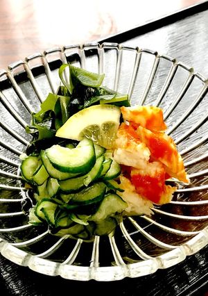 鮮やか☆胡瓜とワカメ・カニカマの酢の物-レシピのメイン写真