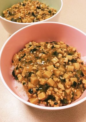 高野豆腐のそぼろ丼-レシピのメイン写真