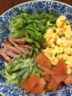流水麺で、冷やし中華醤油味-レシピのメイン写真