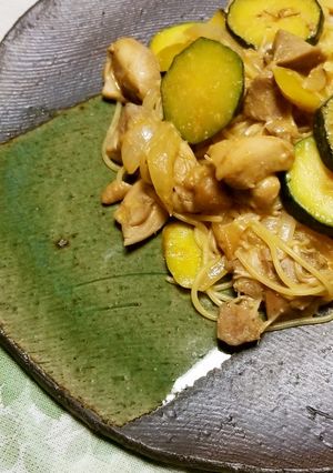 鶏肉とズッキーニのパスタ-レシピのメイン写真