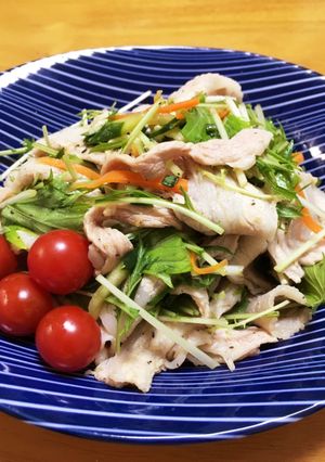 豚バラと水菜のネギしょうゆ-レシピのメイン写真