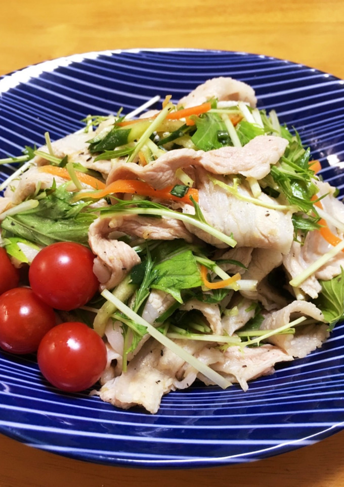 豚バラと水菜のネギしょうゆ-レシピのメイン写真