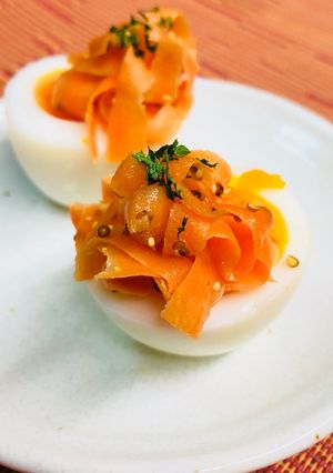 ゆで卵のキャロットラペ盛り-レシピのメイン写真