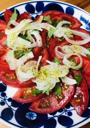 簡単＊酢たまねぎでイタリアントマトサラダ-レシピのメイン写真