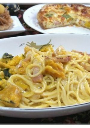 かぼちゃのクリームスパゲティ-レシピのメイン写真