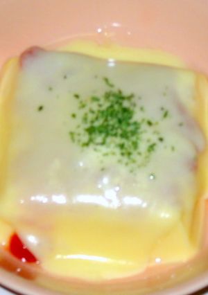 レンジで楽旨♡ピザ風チーケチャ卵豆腐-レシピのメイン写真