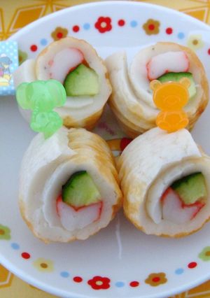 ✤お弁当に♪きゅうカニのちくわ巻き✤-レシピのメイン写真