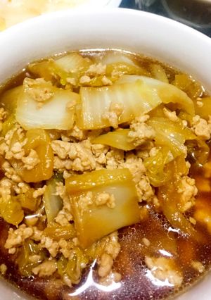 白菜とひき肉で手軽に!一品!-レシピのメイン写真