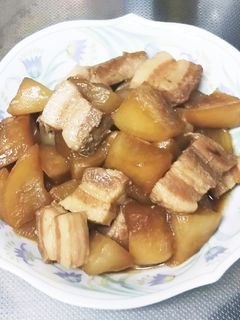 時短!豚と大根の煮物(覚書)-レシピのメイン写真