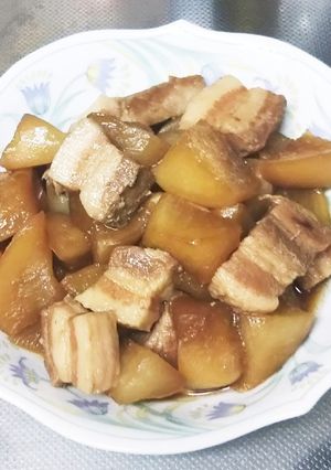 時短！豚と大根の煮物(覚書)-レシピのメイン写真