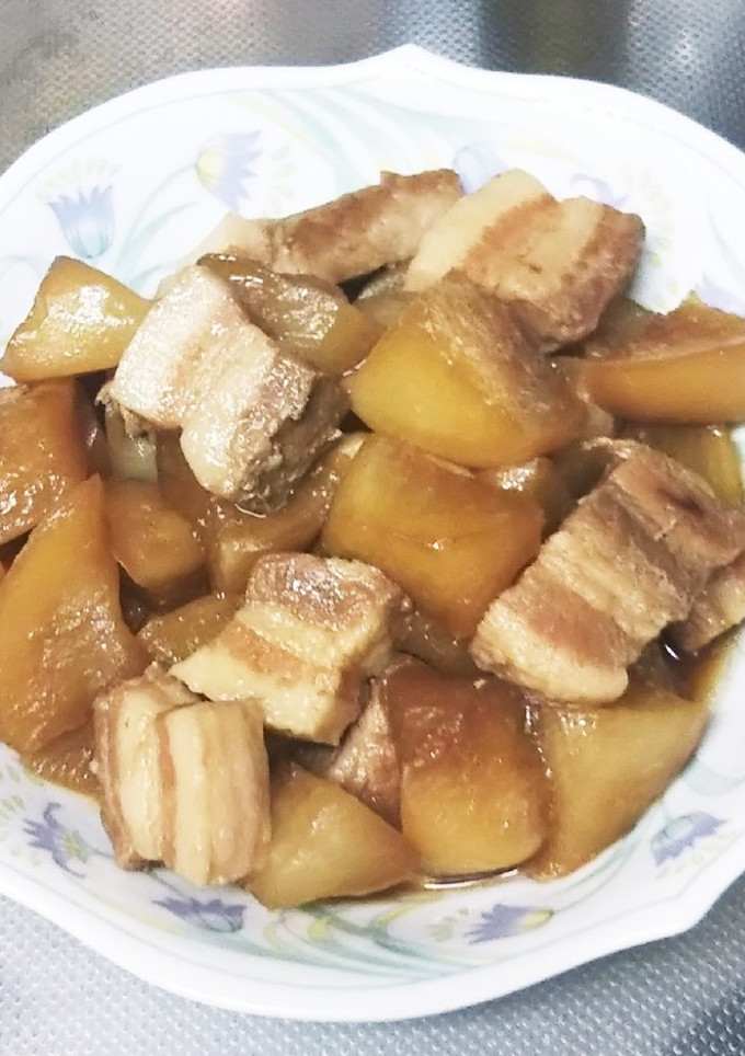 時短！豚と大根の煮物(覚書)-レシピのメイン写真