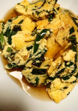 豆腐でヘルシーにらたまあんかけ 覚書-レシピのメイン写真