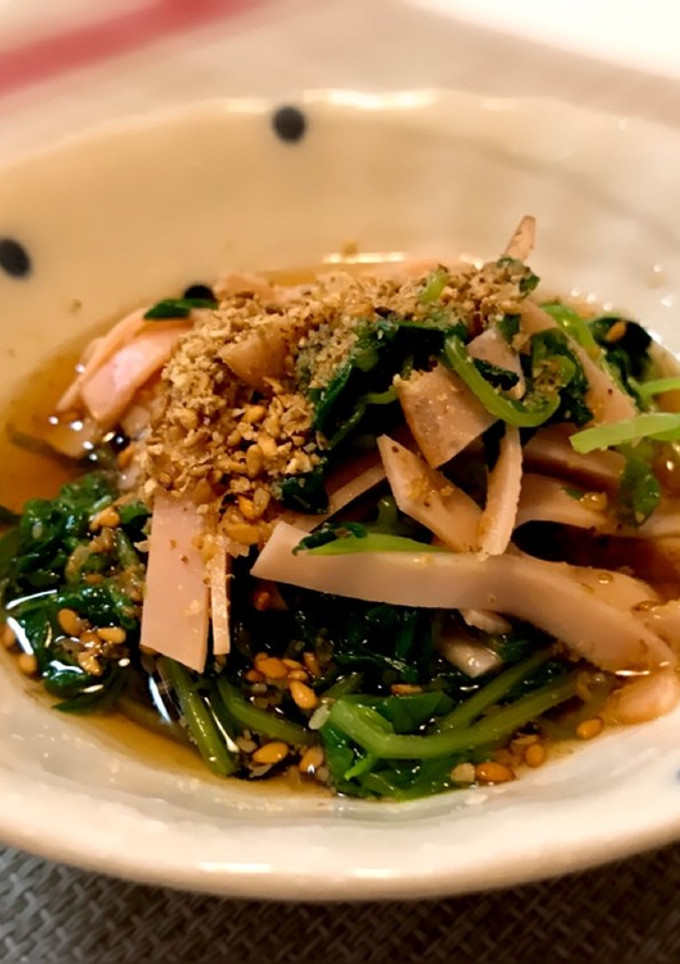 超簡単♪豆苗とハムの ごまおひたし-レシピのメイン写真