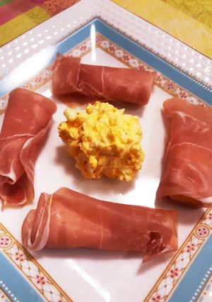卵サラダと生ハムチーズのおつまみ-レシピのメイン写真