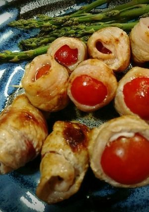 プチおかず♥️豚バラとミニトマトの串焼き-レシピのメイン写真