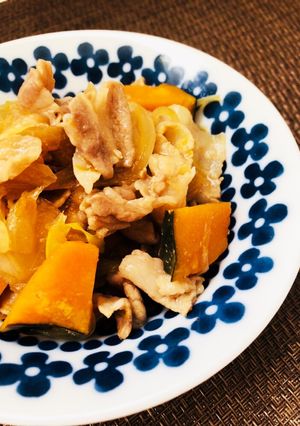 豚バラとかぼちゃのさっぱり昆布ポン酢炒め-レシピのメイン写真